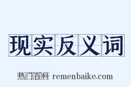 现实反义词是什么意思的图片